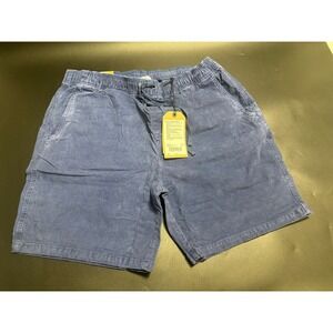 prAna NWT Men's Corduroy Shorts‎ Comfort Drawstring Casual Blue XL MSRP $75